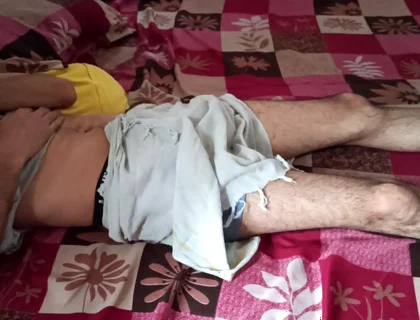 Wow First Time Touch My Stepbrother Big Cock in Midnight Lungi