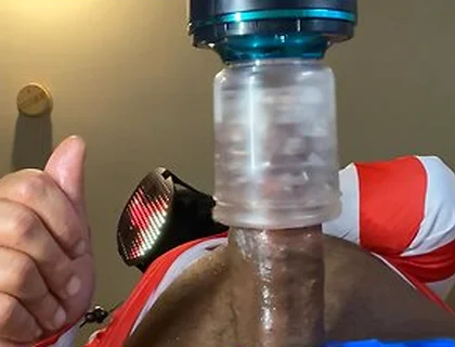 Automasturbator Milks Out A Moaning Cumshot From Masked Man