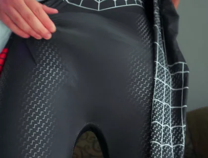 Miles Morales Spider-man Cosplay Jerking off and Cumming