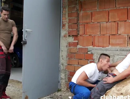 Boss Barebacking His Two Mechanics - Peter Lipnik And Erik Spector