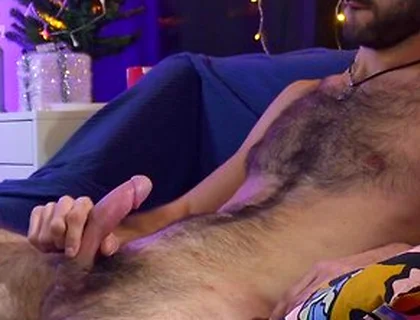 Hairy Chest Guy Edging Cum Explosion