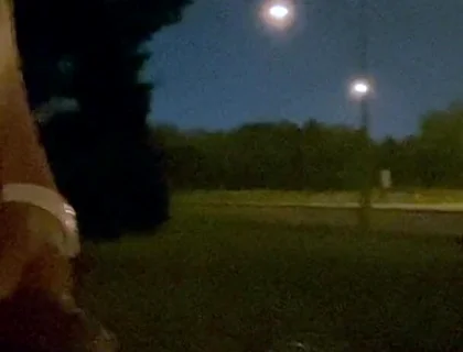 Midnight Roadside Piss Flex: Naked Muscle God Unleashed