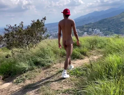 Exhibitionism in the Middle of the Mountain After Exercising