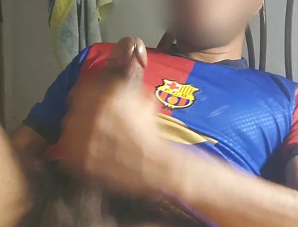 Masturbating a Big Cock