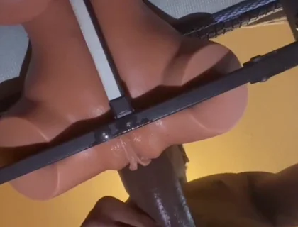 Pounding Fake Pussy Silicone Doll Cumming Hard