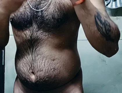 Shaving in the Bathroom