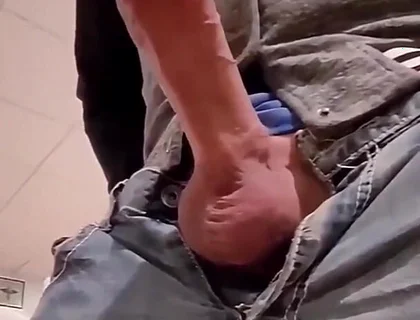 Sneaky Big Cock Has Massive Cumshot