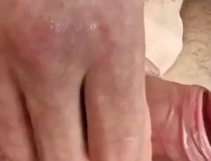 A Dirty Bitch Covered in Cum From Fucking Like a Slut on a Table