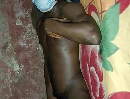 African Black Man Showcasing His Bed Skills