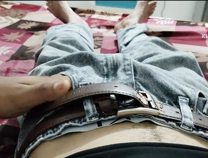 Wow first time My stepbrother hold my big monster cock in hand