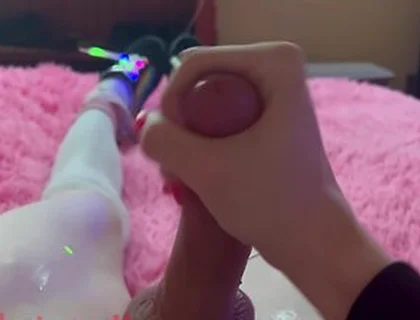 Silly Femboy Plays With Himself And Makes A Milky Mess Heheo(^^)o