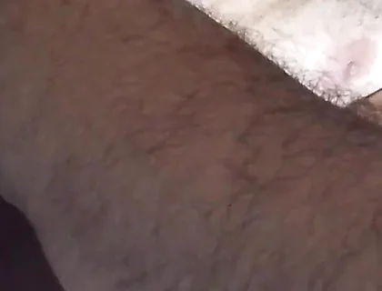 Fat Man Eats Like a Pig While Masturbating