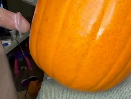 Pumpkin Makes Me Cum Twice!!!
