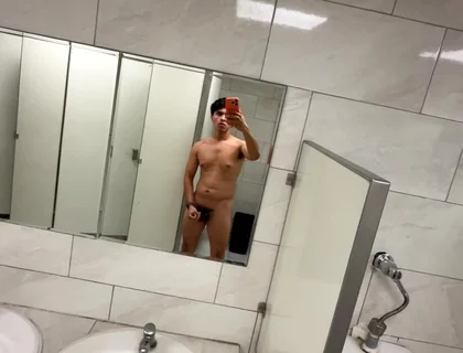 Masturbating in a Restroom