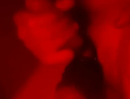 Oily Masturbation in Red Monochrome