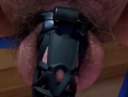 My Caged Cock Tease and Cum