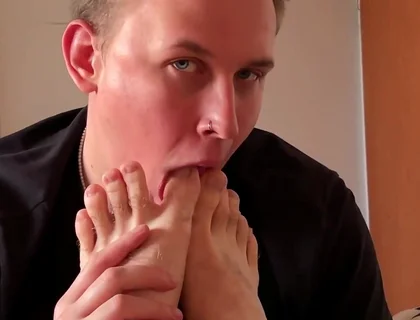 Foot Fuck Untill All Will Covered All of Cum