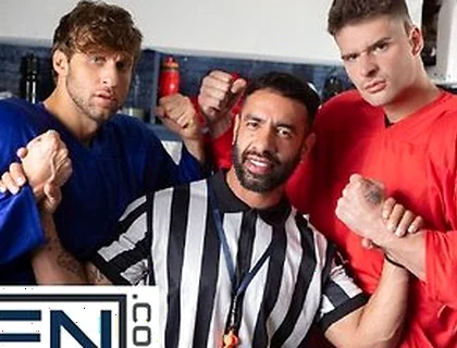 Malik Delgaty And Dom King Settle Their Differences By Double Penetrating Referee Mateo Zagal