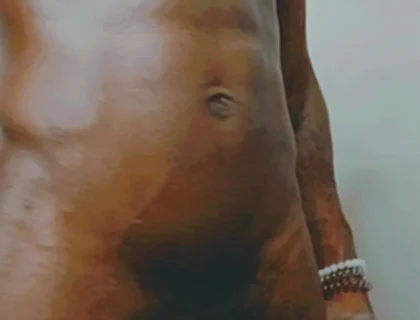 Oiling up My Big Black Cock