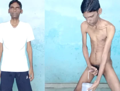 Rajesh Playboy 993 Masturbation Big Cock and Cumming in the Jar. Handjob Big Cum Load