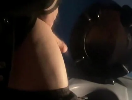 Amateur Boy Opens Street Public Toilets, Catches His Ginger Friend Peeing and Lends Him a Helping Hand