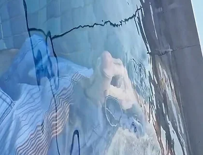 Stroking My Cock in the Pool