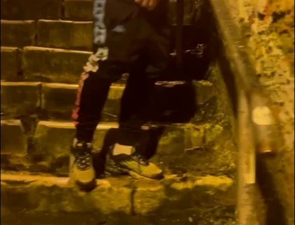 Amateur Boy Catches His Friend Pissing in the Street and Touches His Cock