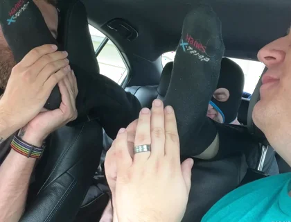 Petting And Adoring Jays Feet As Payment For His Ride