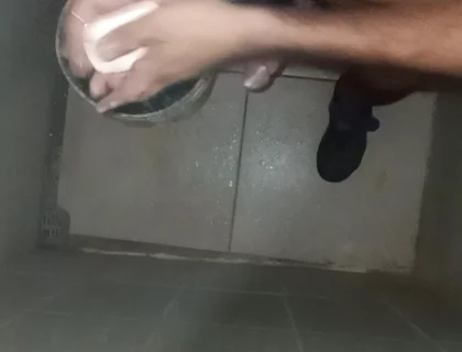 Slim Guy Takes His Shower to Masturbate