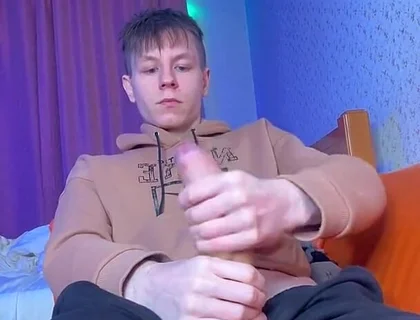 Stroking My Big Cock as Quietly as Possible While Parents Are Home