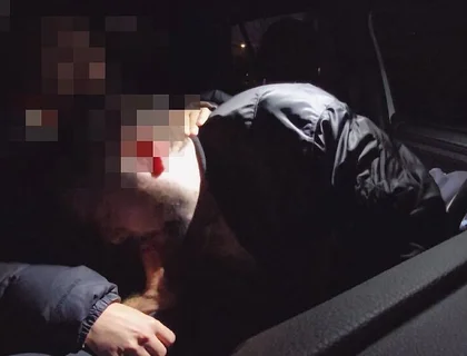 My Straight Friend Chris Fucks Me in the Car After I Suck Him and I Swallow His Load