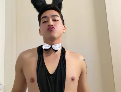 Cute Femboy Bunny Seducing