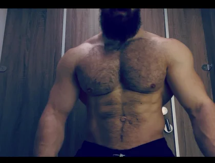 Hard breathing, musculine scent, bulging veins and muscles