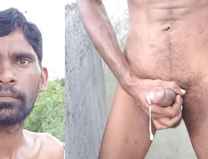 Rajesh Playboy 993 Outside Flashing Naked Asshole Outdoor Masturbation Big Cock and Cumming on the Floor