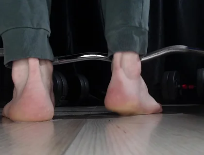 Weightlifting Exercise and My Foot Landed in Sperm.(at the End I Stepped in Drool)