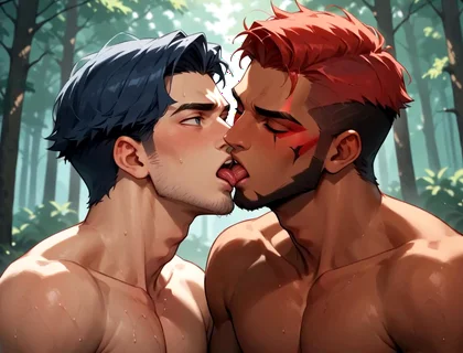Muscular Gay Lover's Satisfying Release: Steaming Gay Gonzo Porn! for the Hottest Forest Encounters, Only the Hottest