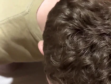 He Kisses My Big Hard Cock While I Pee