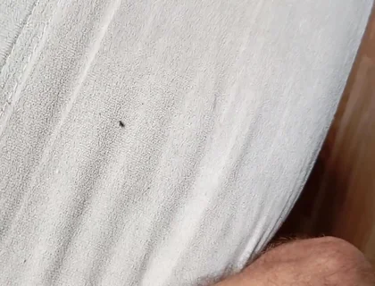 The Guy with His Cock Full of Semen After Cumming I Go Out to the Street with His Stained Pants