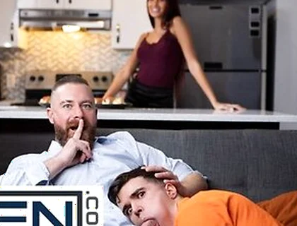 Maverick Sun Gets Horny While His Girlfriend Cooks And Sneaks A Quickie With Stepdaddy Cakes