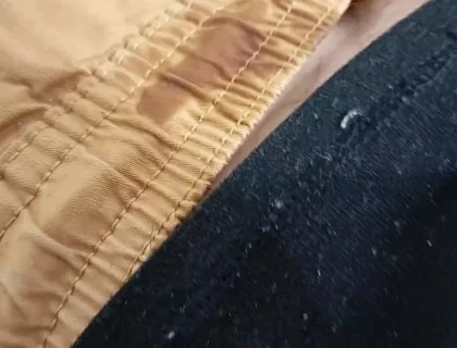 Handsome Amateur Made His Big Cock Cum Close up and Stained His Pants with Cum