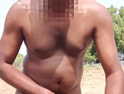 Outdoor Field Nude - Sexy Indian Young Man Acting Funny Masturbating