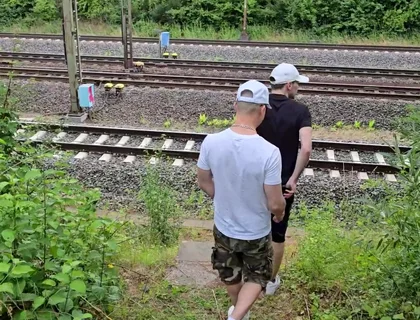 Couldn’t Wait to Fuck My Gay Boy Bareback by the Railroad
