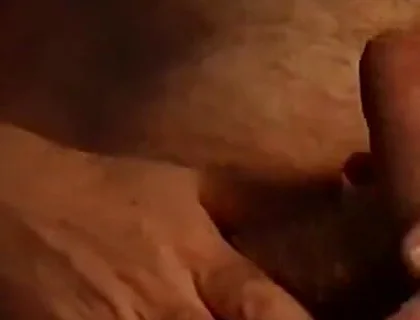 British Hairy Bear Wank with Hairy Chest and Belly