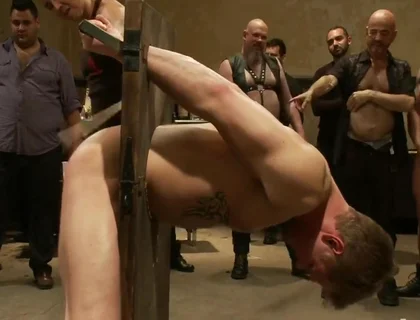 Bound And Suspended Upside Down While Roughly Fucked With Tantric Fitness, Will Swagger And Allen Silver