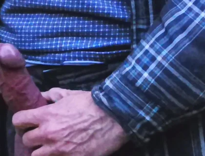 Big Uncut Cock Wanking and Cumming for the Neighbours Again - Rockardglans