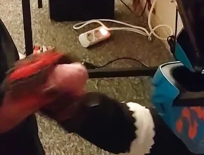 Motocross Guy Jerks off After Sex to His Partner