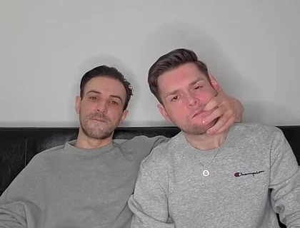 Hung Uncut Brotosh Lads Side by Side Masturbation