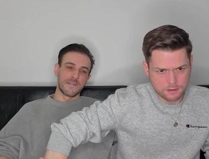 Hung Uncut Brotosh Lads Side by Side Masturbation