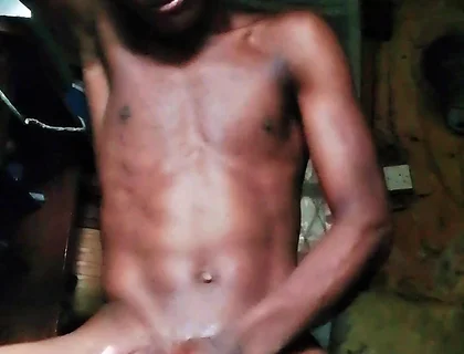 African Boy Jerking off at Home
