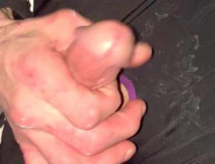 Crossdresser Michelle Wearing Spandex Long Sleves Swimsute Lots of Precum Then I Bust a Huge Cum Load